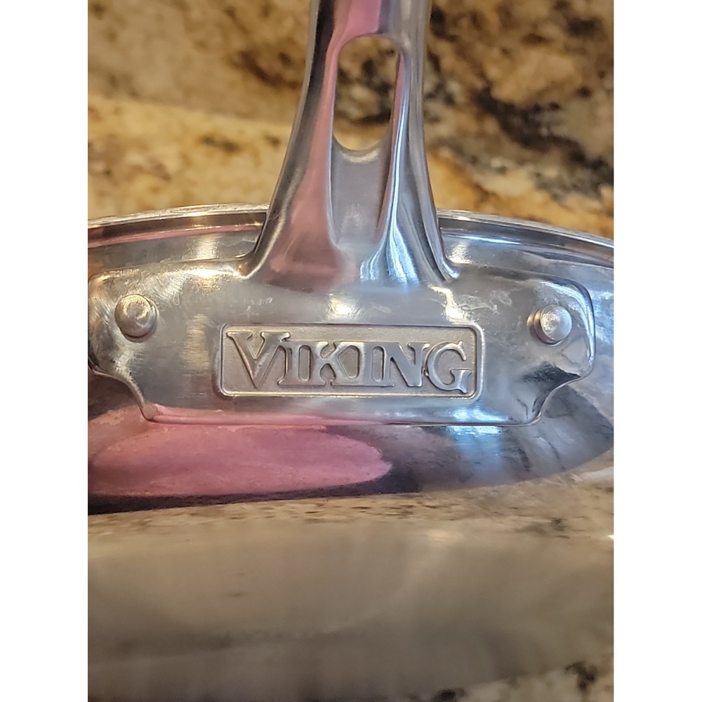 Viking Skillet 10" Fry Pan 3 Ply 18/8 Stainless Steel Aluminum Core Cookware - Picture 4 of 4